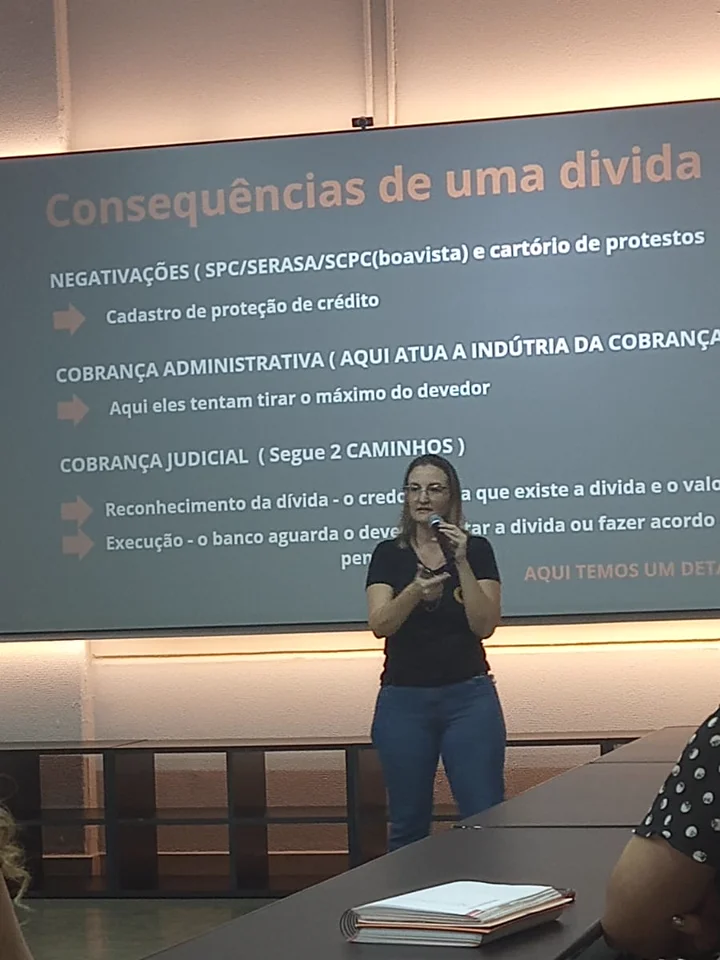 Aula sobre as consequências de uma dívida